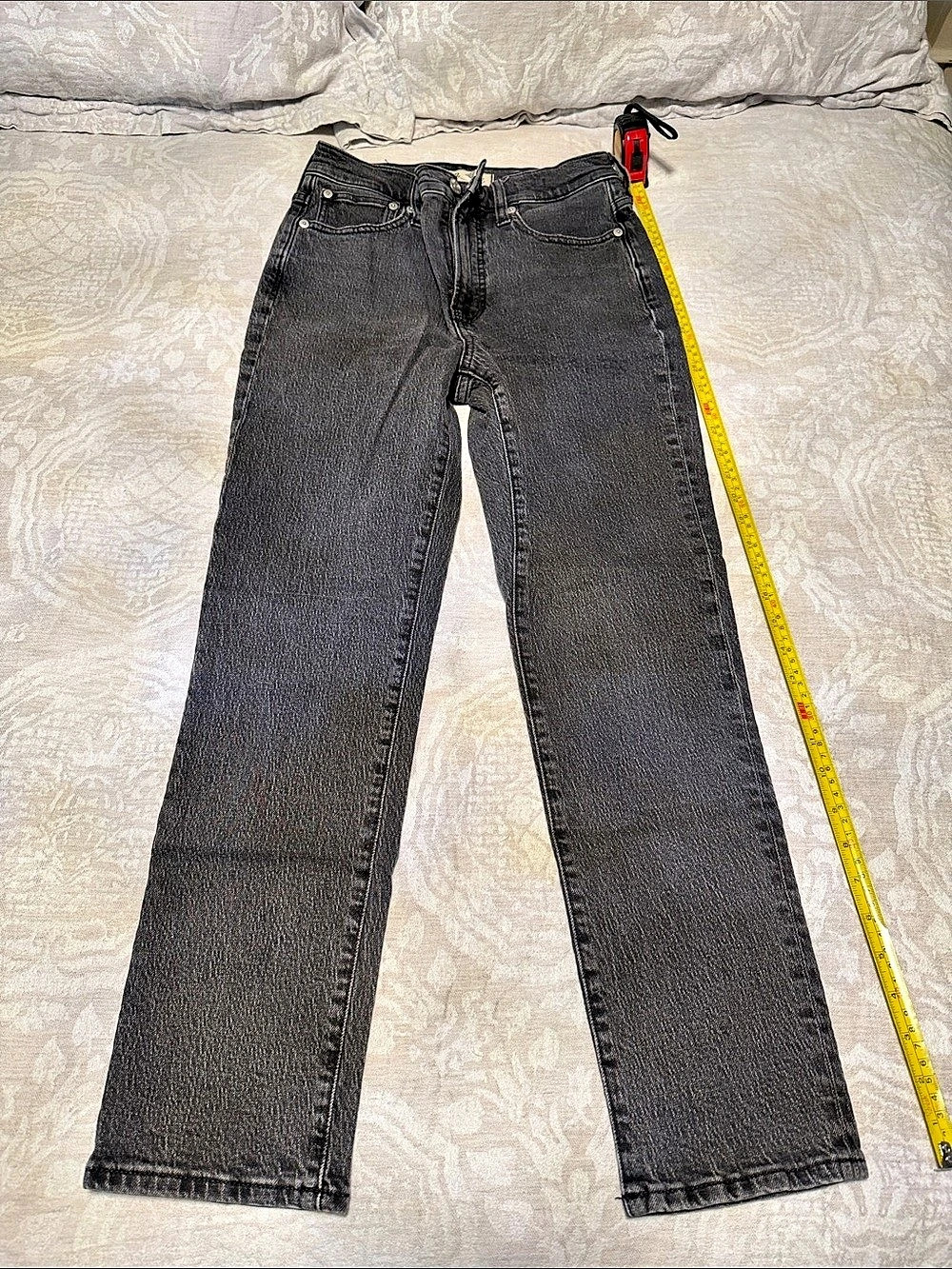 Madewell The Perfect Vintage Jean Straight Leg Jeans in Black